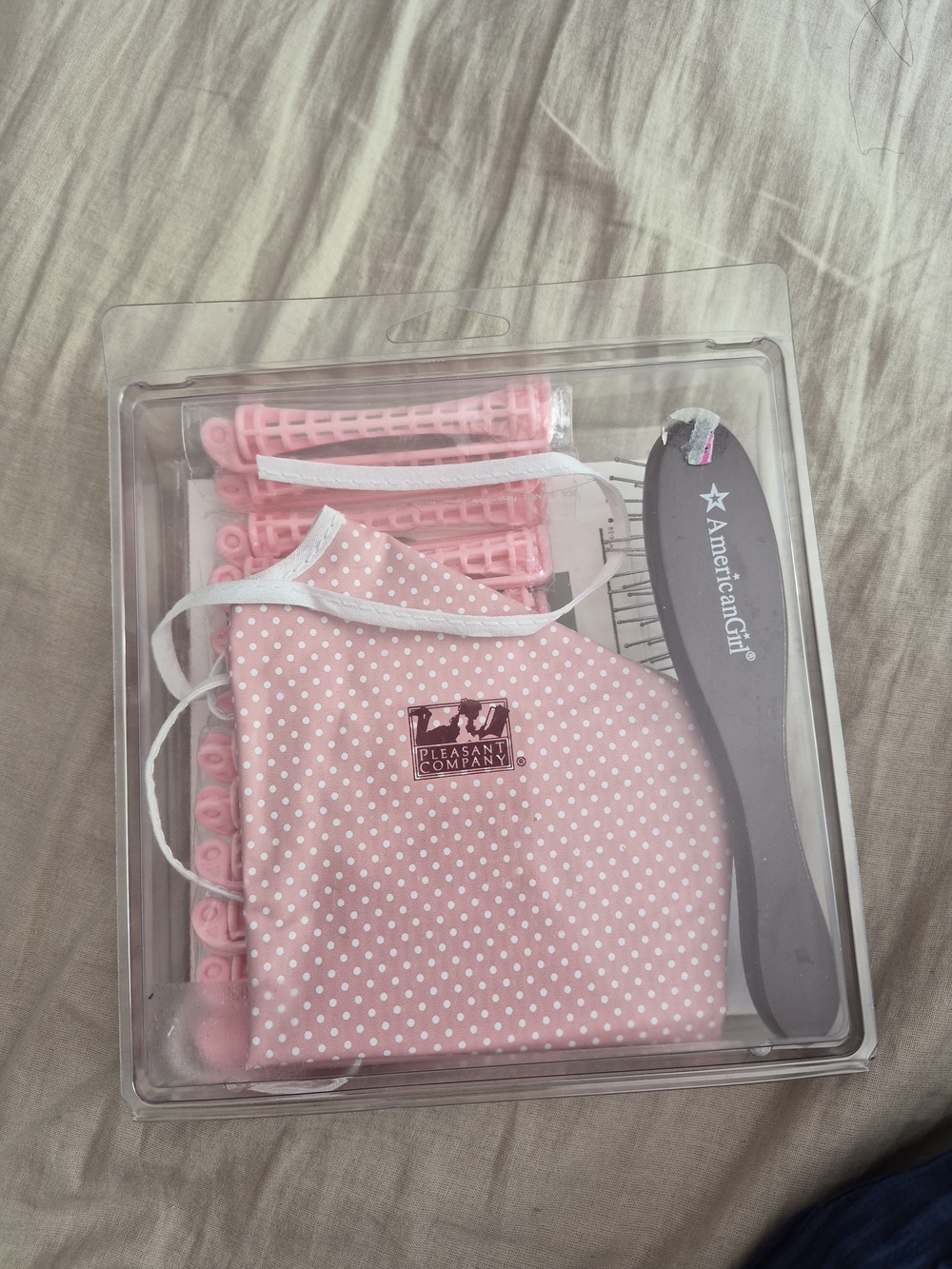 American Girl Pink Polka Dot Doll Hair Kit